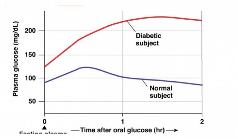 עקומת הסבילות לגלוקוז היא מבחן בסיסי לקביעה אם אדם סובל מסוכרת מסוג 2